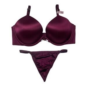 Victoria's Secret Very Sexy Smooth Lightly Lined Demi Bra and Panty Set 34DD